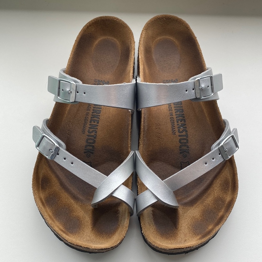 Silver Birkenstock Mayari